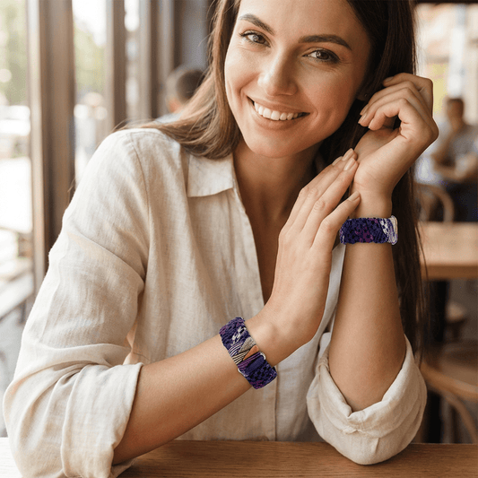 Nausea & Morning Sickness Support Bands - Stylish Pair/Set of 2 - Adjustable Designer