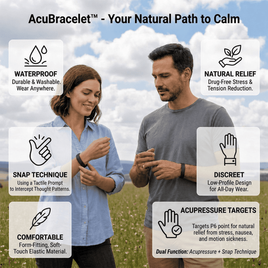 Elastic Snap Bracelet - Stress & Anxiety Support - Single or 5 Pack