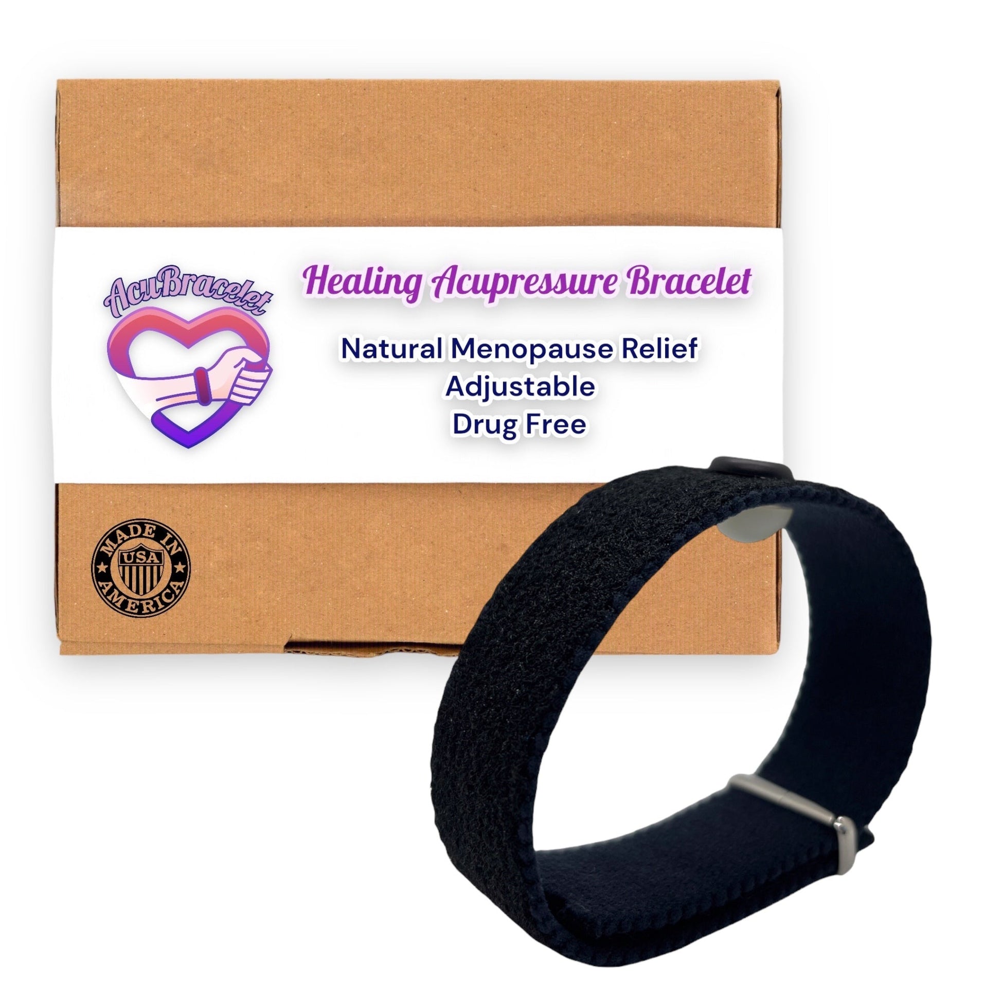 Hot Flash Bracelet-Menopause Relief Acupressure Band-Anxiety-Vertigo-Single.
