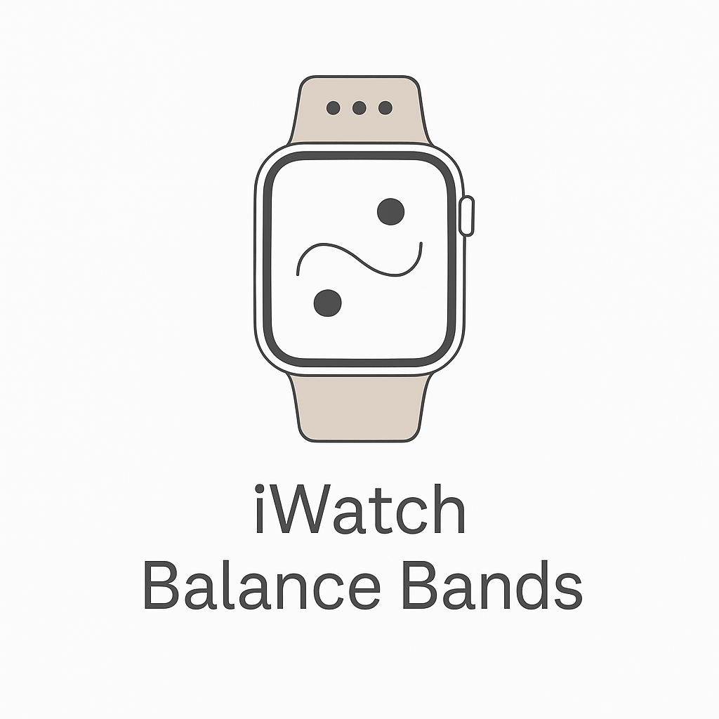 Smartwatch with acupressure bead icon for Apple Watch compatible anxiety and nausea support.