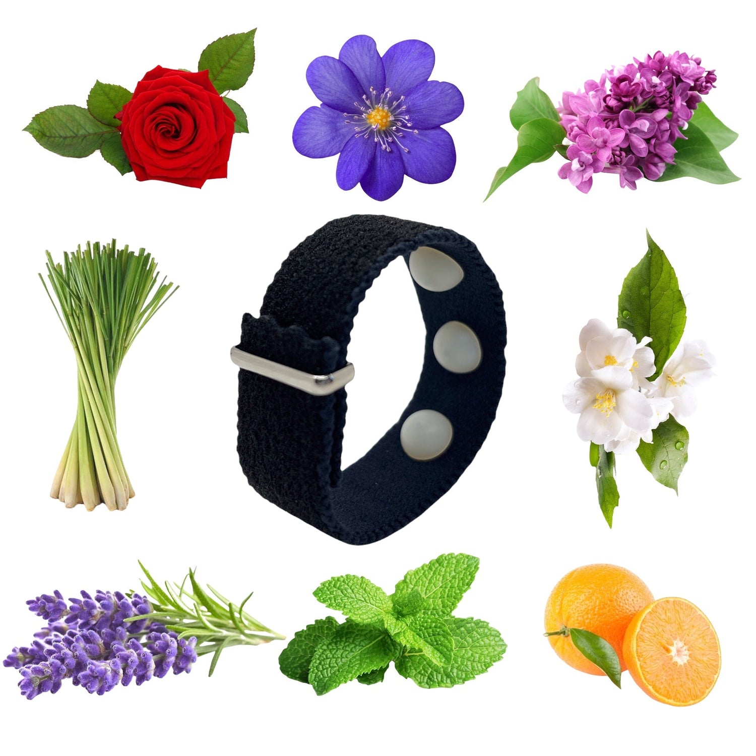 Aromatherapy-infused acupressure bracelet collection for stress relief and improved sleep quality