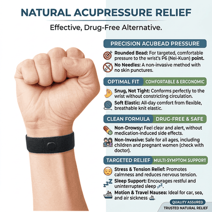 Snap Anxiety Bracelet - Stress & Focus Support - Acupressure Band