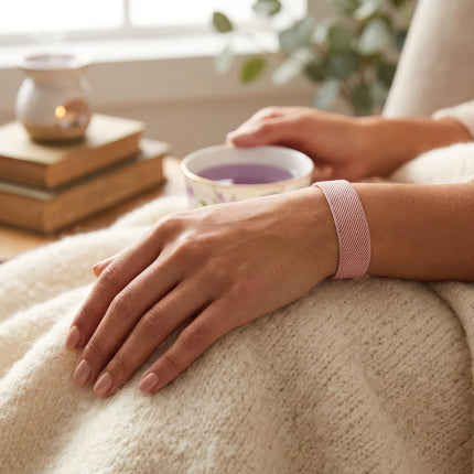 AcuBracelet AcuBalance menopause hot flash cooling bracelet with natural stone beads for hot flash relief and mood support.