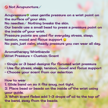 Stress Relief Bracelet – Sleep & Emotional Balance, Slip-On Aromatherapy