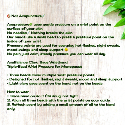 Cooling Hot Flash Bracelet - Menopause Support Acupressure Band