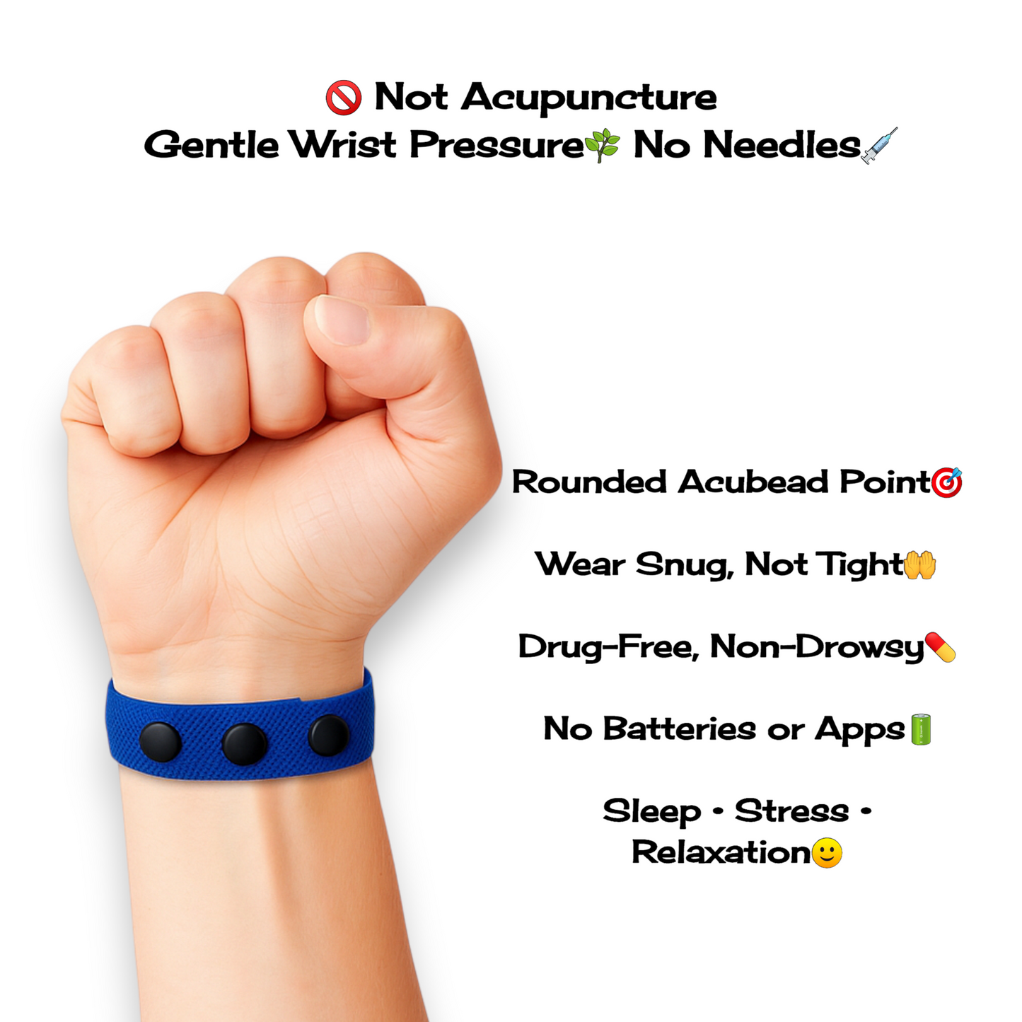 Acupressure Sleep Aid Wristband for Restlessness and Stress Support