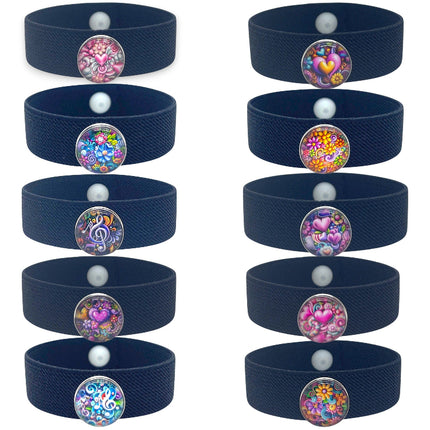 anxiety relief snap charm bracelets by acubracelet
