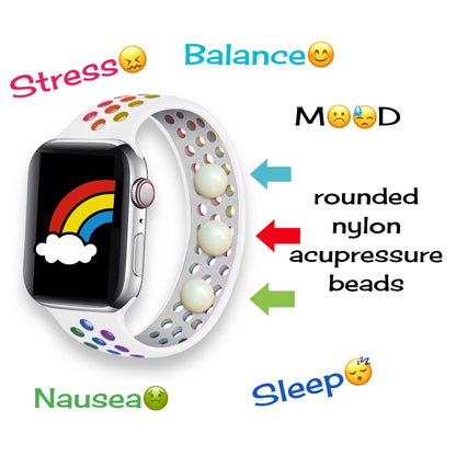 AcuWatch Acupressure Band – 3-Acubead Silicone Design for Relaxation and Wellness