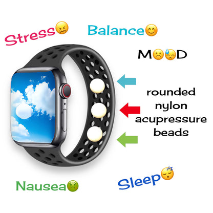 AcuWatch Acupressure Band – 3-Acubead Silicone Design for Relaxation and Wellness