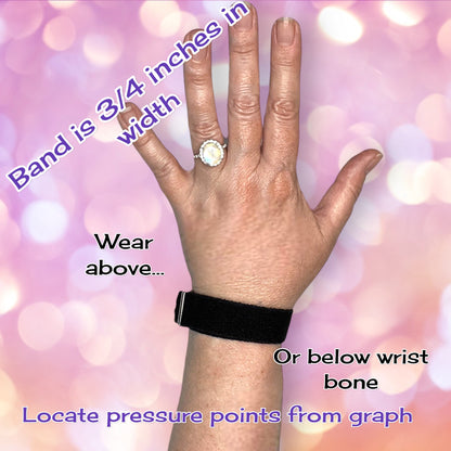 Adjustable Calming Acupressure Bracelet – Relaxation & Balance with VELCRO® Fasteners