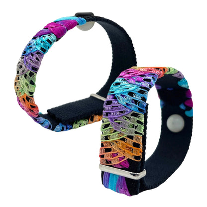 Designer Travel Wristbands-Adjustable Acupressure Band-Motion Sickness-Nausea Relief-Pair.
