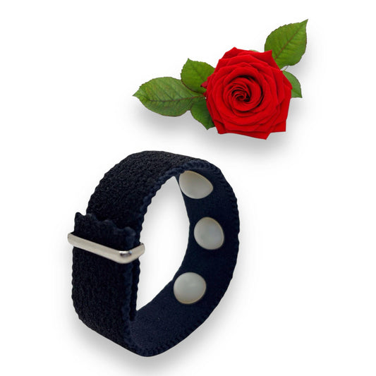 Calming Rose Scented Bracelet – Adjustable Acupressure Band for Relaxation and Mood Support – VELCRO® Closure