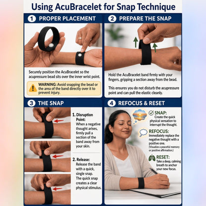 Snap Anxiety Bracelet🤹‍♀️Stress & Focus Support - Acupressure Band