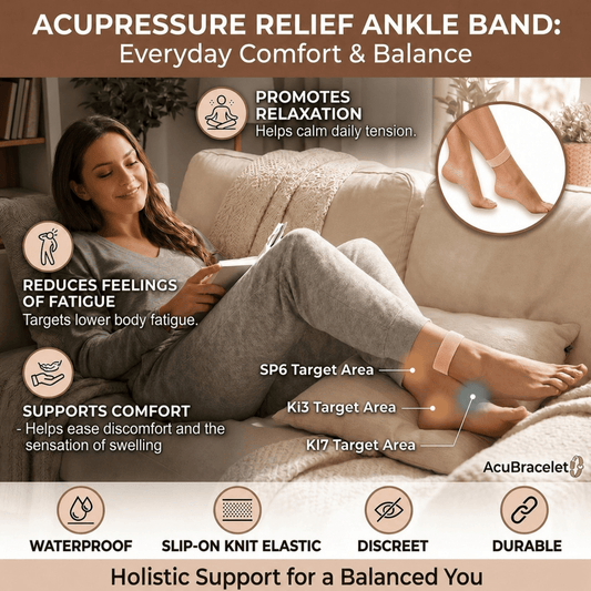 Acupressure Anklet - Anxiety, Nausea, Swelling & Circulation Support
