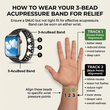 Motion & Nausea Relief Watch Band - Acupressure Apple iWatch