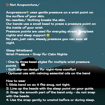 Acupressure Wristband for Sleep & Relaxation - Slip On Comfort Fit