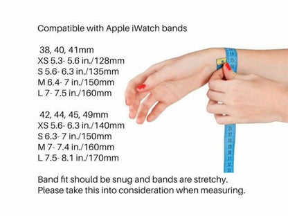 AcuWatch Acupressure Band – Soft Silicone Waterproof Stretch Solo Loop Strap for Apple Watch - Acupressure Bracelets