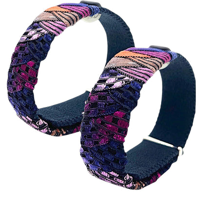 Nausea & Morning Sickness Support Bands - Stylish Pair/Set of 2 - Adjustable Designer