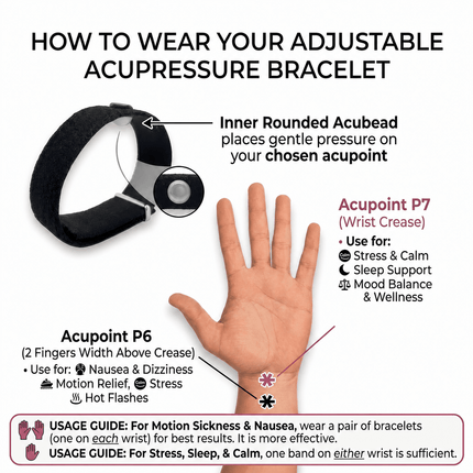 Designer Anxiety Bracelet - Stress & Tension Support - Adjustable