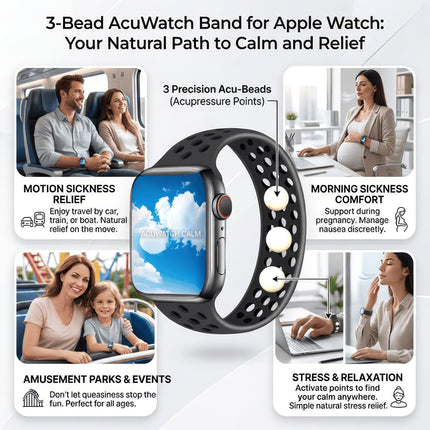 Motion & Nausea Relief Watch Band - Acupressure Apple iWatch