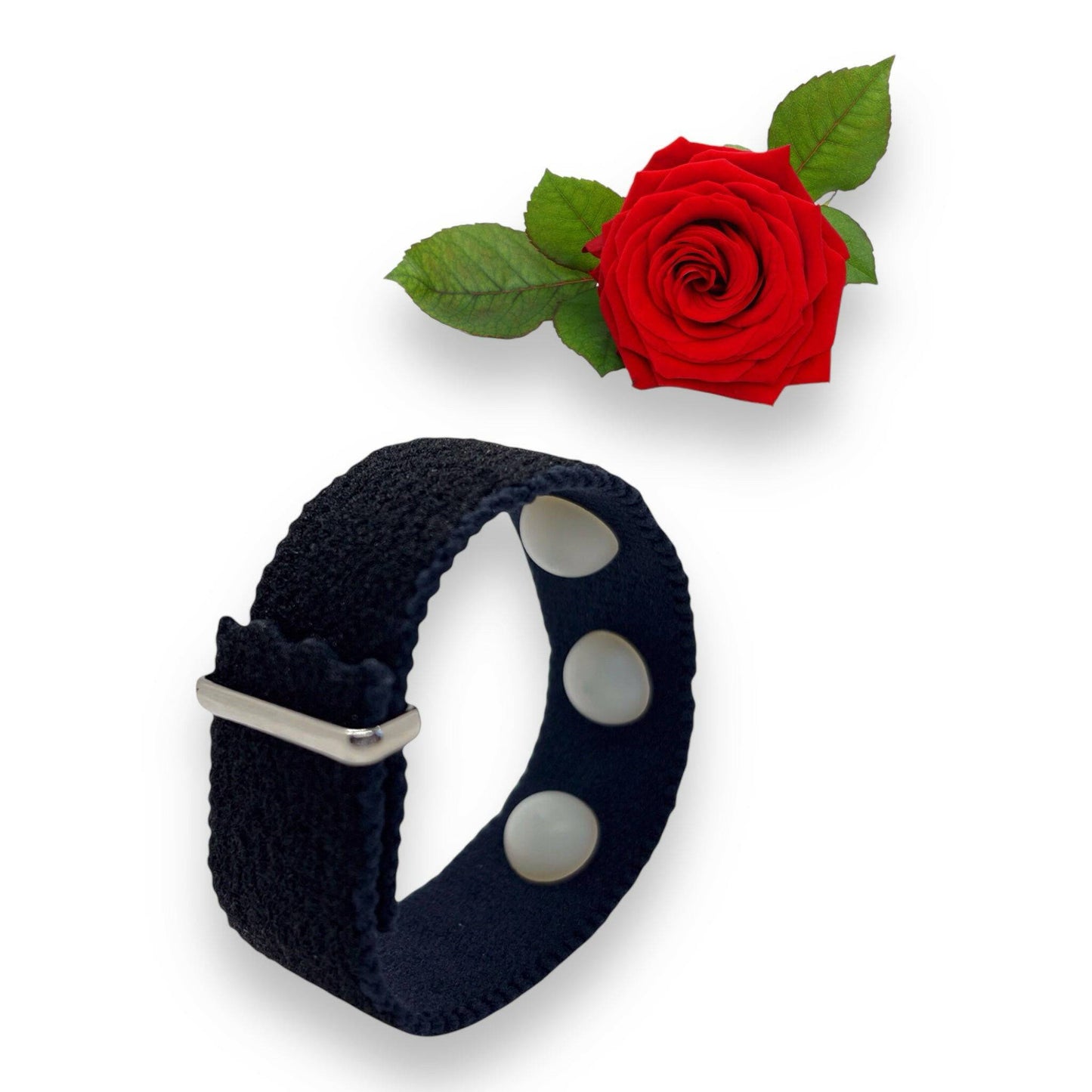 Calming Rose Scented Bracelet – Adjustable Acupressure Band for Relaxation and Mood Support – VELCRO® Closure - Acupressure Bracelets