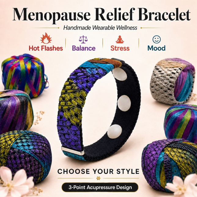 Designer Menopause Bracelet-Hot Flash & Mood Support-Adjustable
