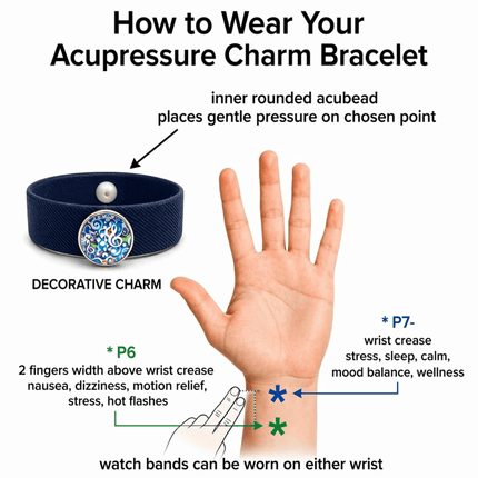 Fidget Charm Anxiety Bracelet - Acupressure for Stress & Focus Support