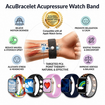 Motion & Nausea Relief Watch Band - Acupressure Apple iWatch