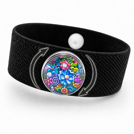 Fidget charm anxiety bracelet from Acupressure Bracelets, featuring acupressure beads for stress relief and focus support.
