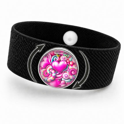 Fidget charm anxiety bracelet with acupressure beads, designed for stress relief and focus support, made by Acupressure Bracelets.