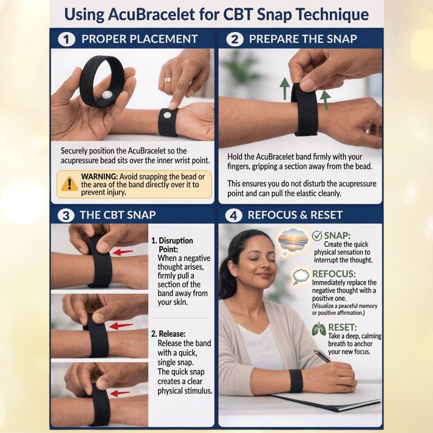 Scented Acupressure Band - Single Bead - Nausea & Anxiety Support