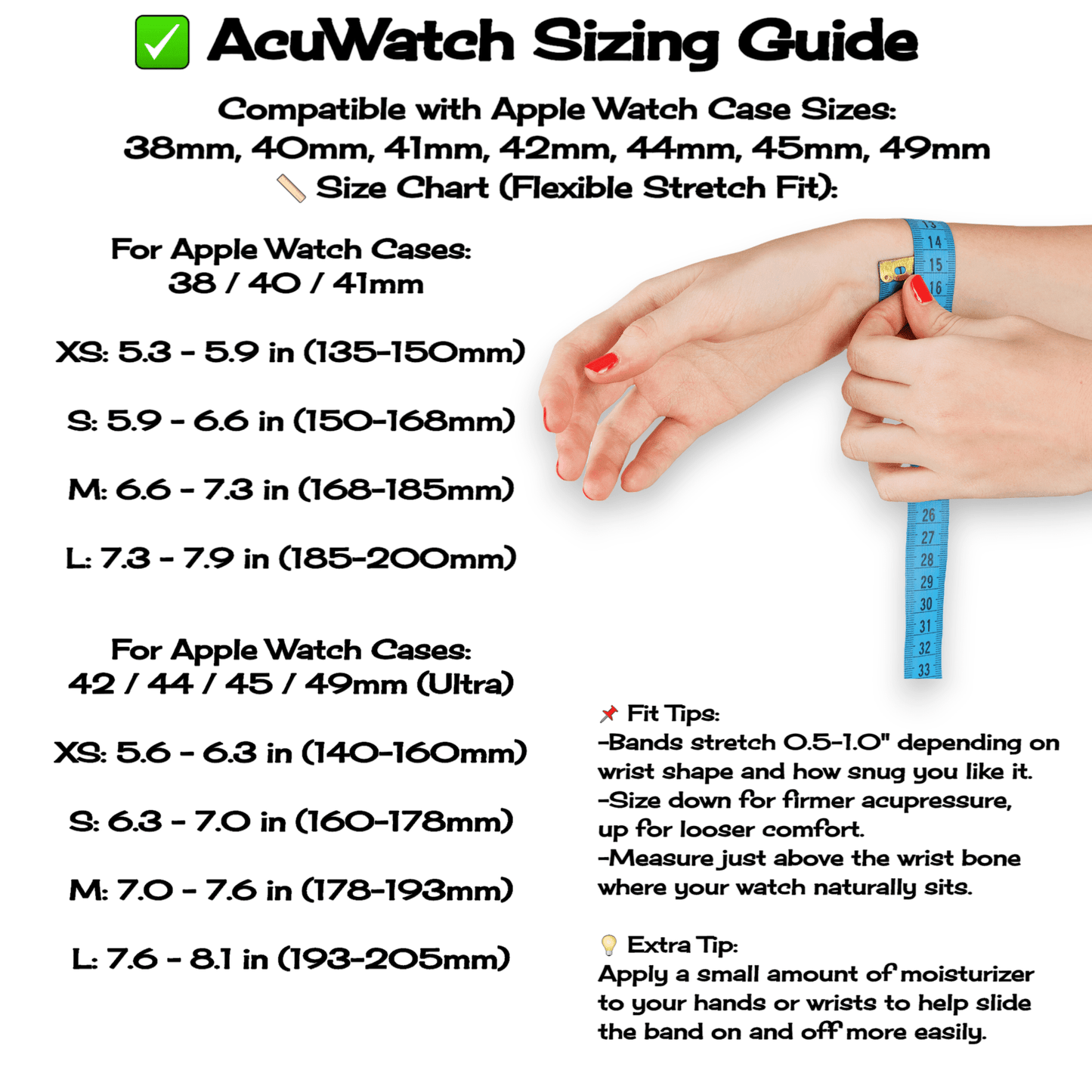 Acupressure Apple iWatch Band – Sleep Watch Band - Relaxation Night Support - Apple Watch Compatible by AcuBracelet