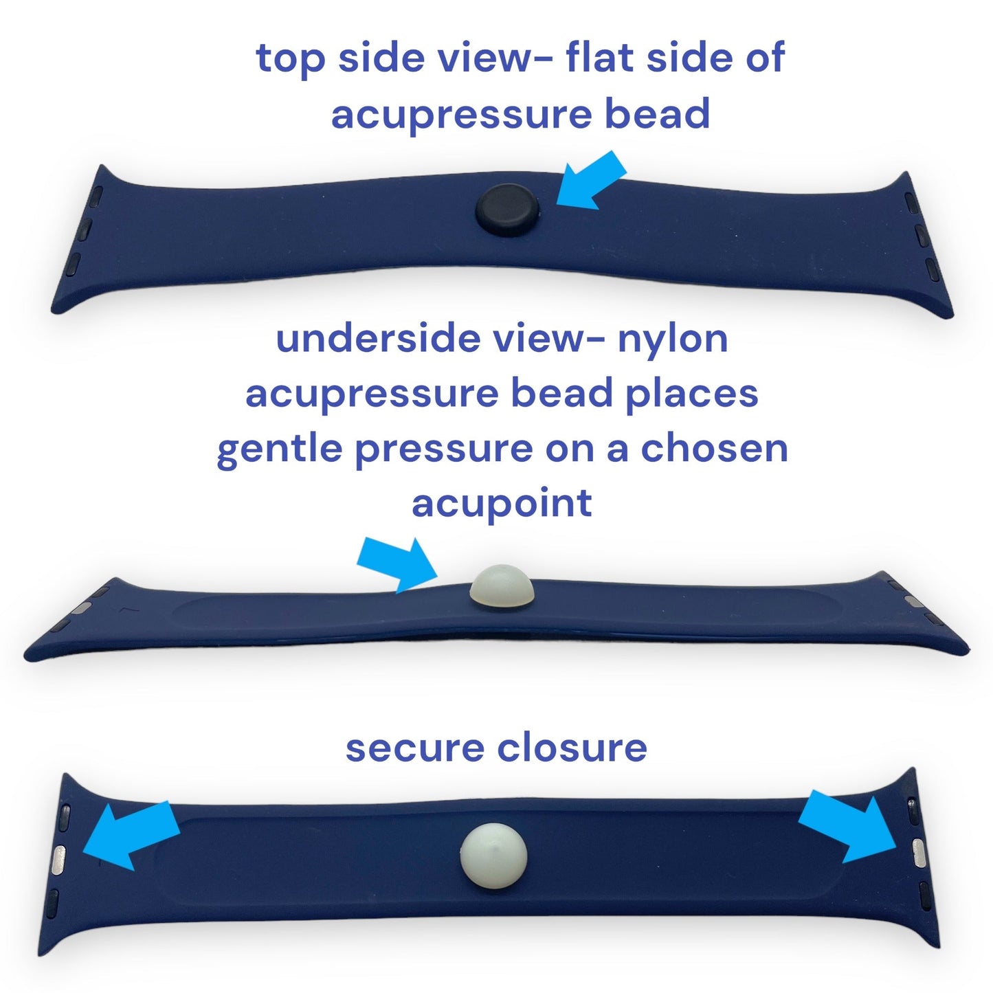 Acupressure Apple iWatch Band – Sleep Watch Band - Relaxation Night Support - Apple Watch Compatible by AcuBracelet