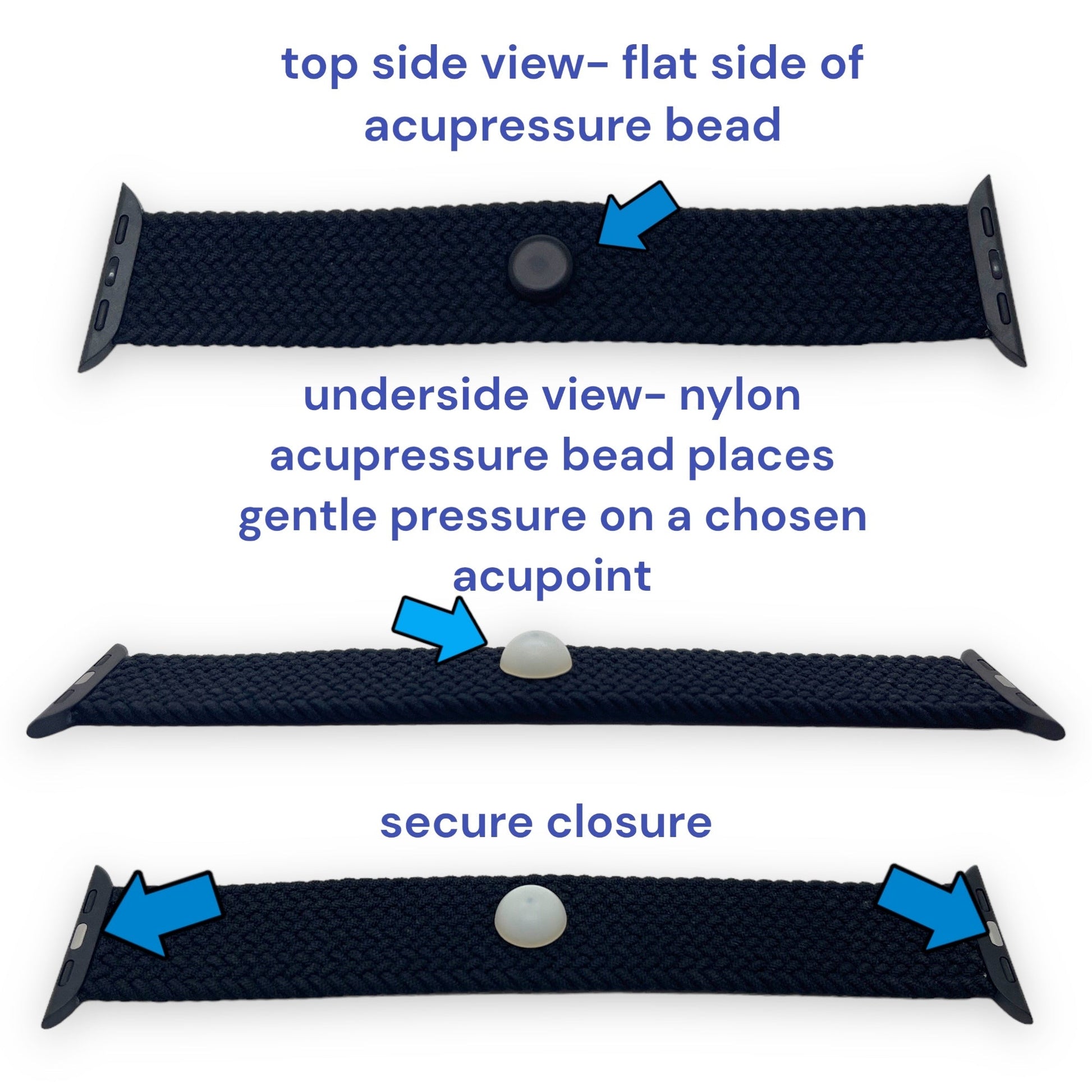 Acupressure Apple iWatch Band – Stress Relief Watch Band - Focus Calm Support - Apple Watch Compatible by AcuBracelet