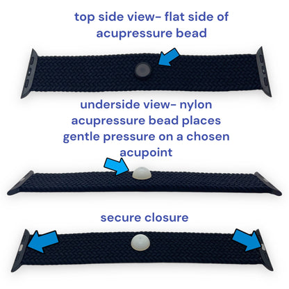 Acupressure Apple iWatch Band – Stress Relief Watch Band - Focus Calm Support - Apple Watch Compatible by AcuBracelet
