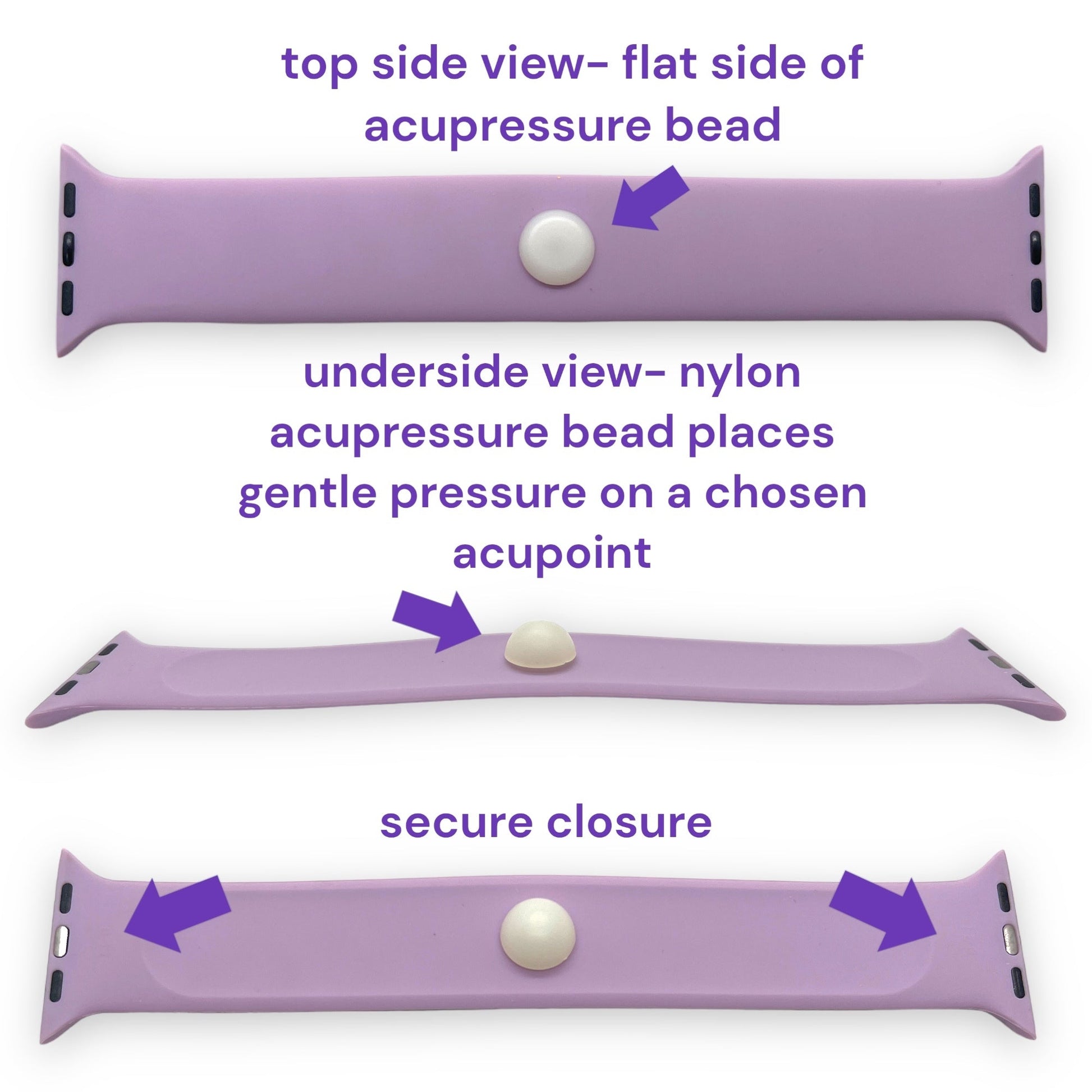 Acupressure Apple iWatch Band – Focus Watch Band - Stress Mindfulness Support - Apple Watch Compatible by AcuBracelet