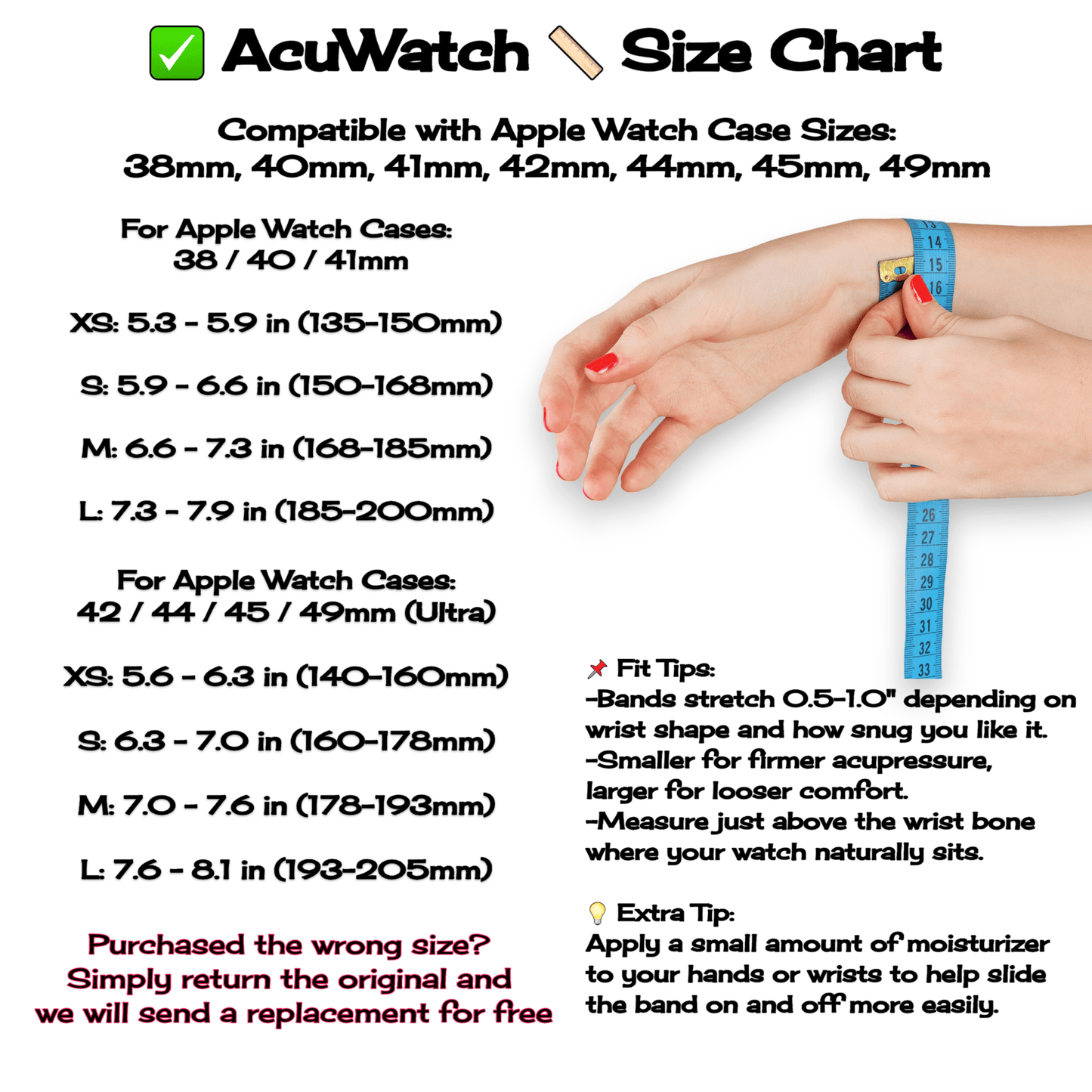 Motion Sickness Watch Band - Travel Nausea Support - Apple Watch Compatible