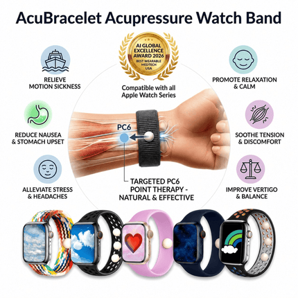 Stress Relief Watch Band - Focus & Calm Support - Apple Watch Compatible