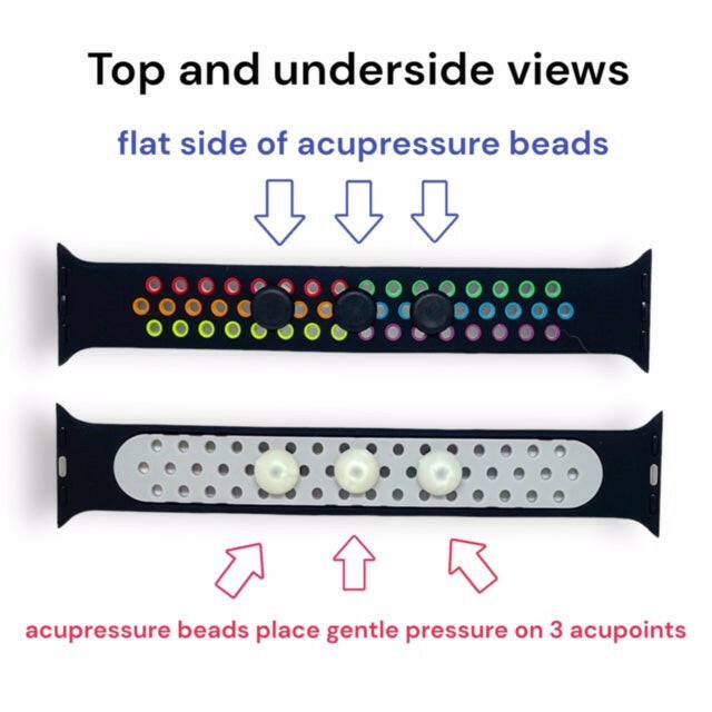 Acupressure Apple iWatch Band – Acupressure Watchband - Stress Nausea Balance - Apple Watch Compatible by AcuBracelet