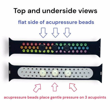 Acupressure Apple iWatch Band – Acupressure Watchband - Stress Nausea Balance - Apple Watch Compatible by AcuBracelet