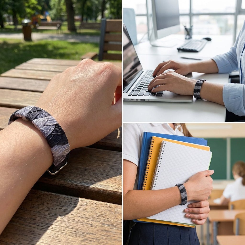 Nausea & Anxiety Support Bracelet - Stylish Single Bead - Adjustable Designer Band