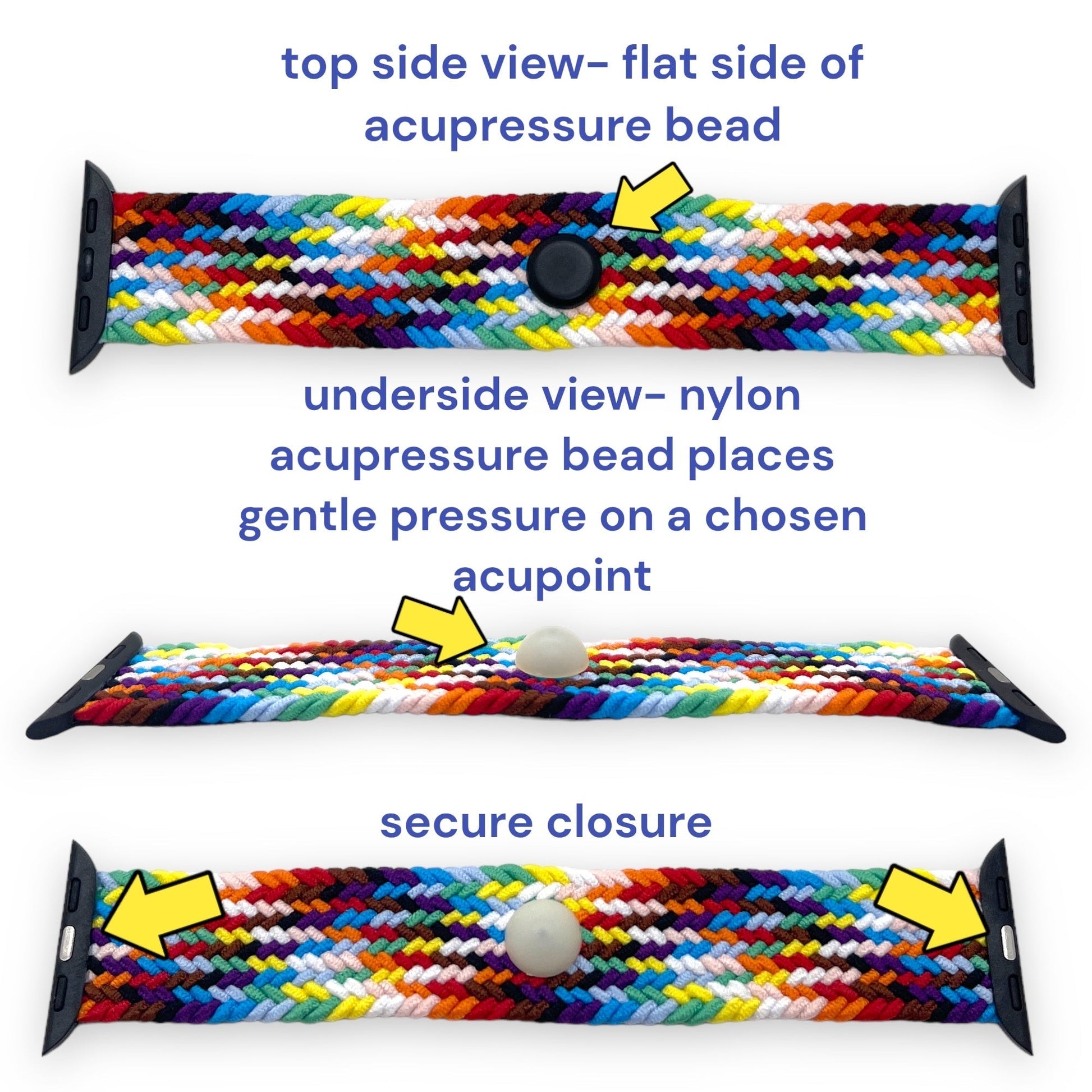 Acupressure Apple iWatch Band – Nausea Relief Watch Band - Balance Motion Support - Apple Watch Compatible by AcuBracelet