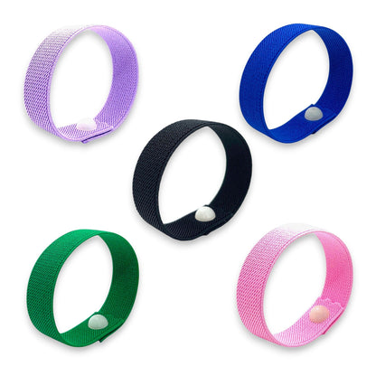 Acupressure Snap Bracelets – Rubber Band Snap Band – Stress and Anxiety Relief – Singles/ 5 Pack by AcuBracelet