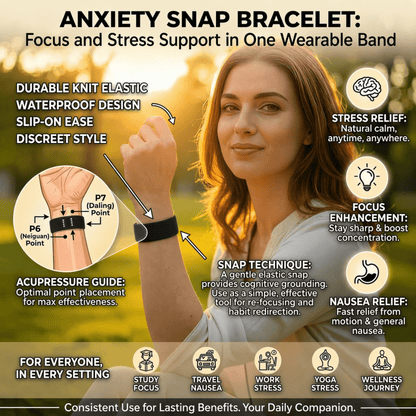 Snap Anxiety Bracelet🤹‍♀️Stress & Focus Support - Acupressure Band