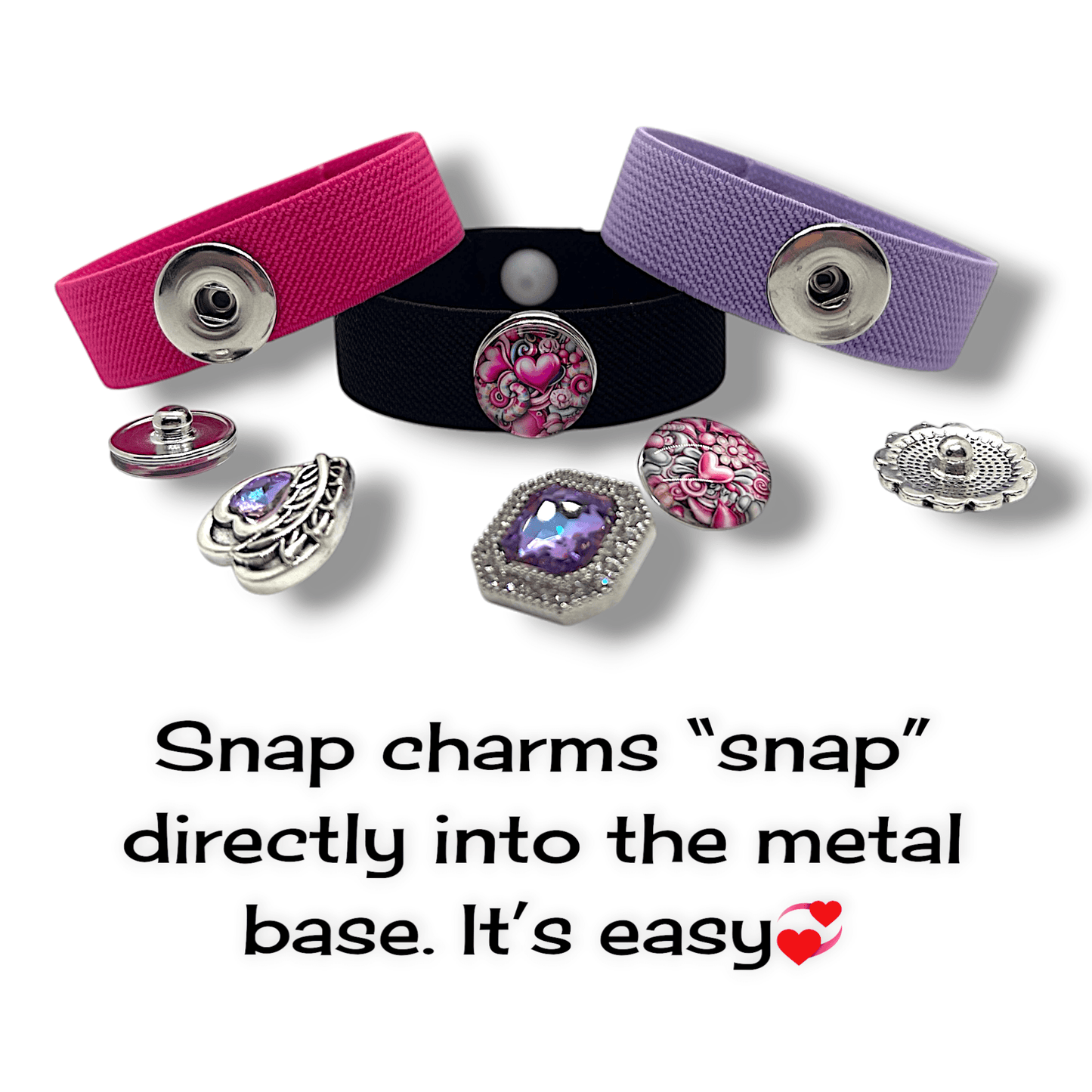 Acupressure Charm Bracelet – Anxiety Bracelet – Relaxation & Focus Support, Heart Party Charm by AcuBracelet