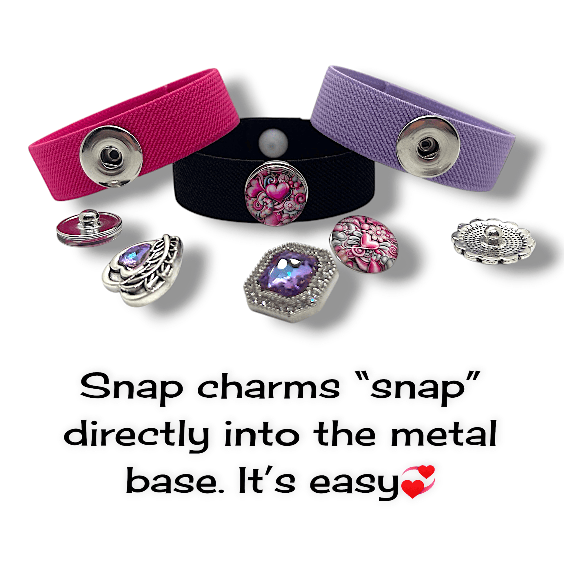 Acupressure Charm Bracelet – Anxiety Bracelet – Relaxation & Focus Support, Heart Party Charm by AcuBracelet