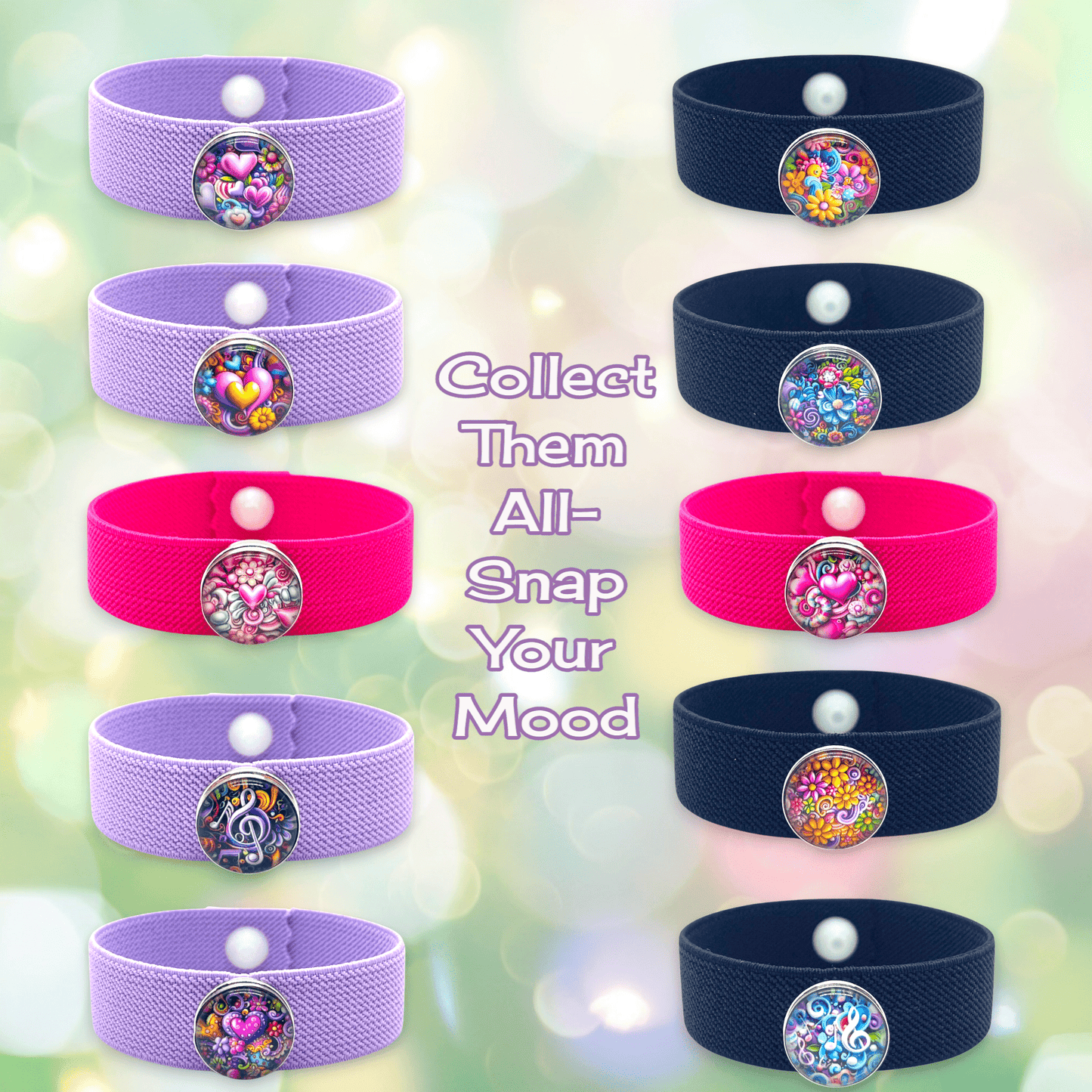 Acupressure Charm Bracelet – Anxiety Bracelet – Relaxation & Focus Support, Heart Party Charm by AcuBracelet