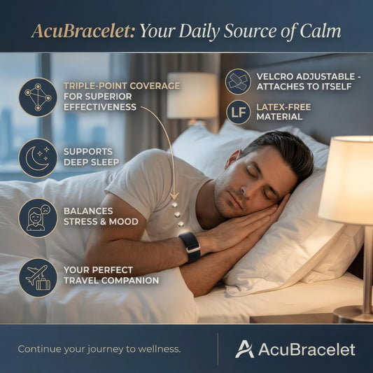 Stress, Anxiety & Sleep Acupressure Bracelet🌿AcuCalm Adjustable