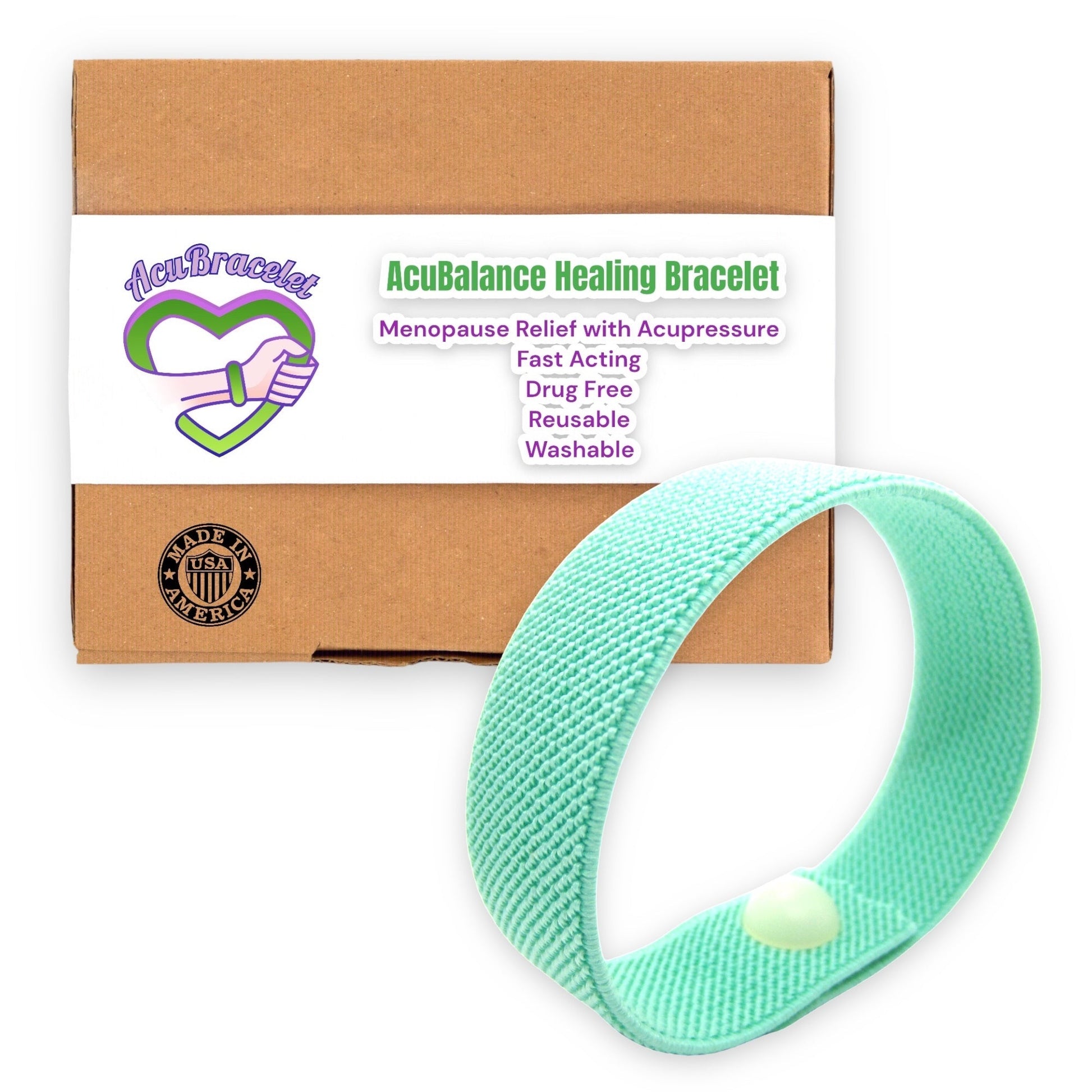 AcuBalance Women's Health Acupressure Bracelet-Calming Relief From Anxiety, Hot Flashes, Vertigo-Mood Support.