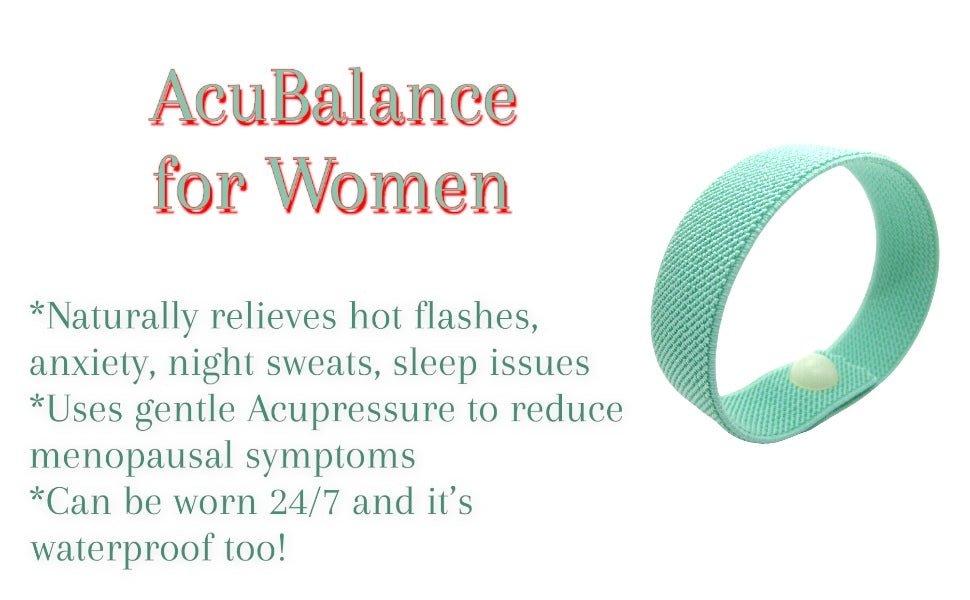 AcuBalance Women's Health Acupressure Bracelet-Calming Relief From Anxiety, Hot Flashes, Vertigo-Mood Support.